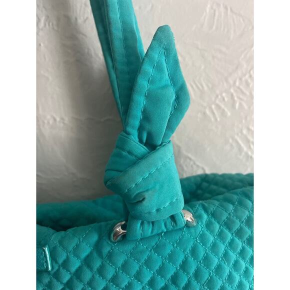 Retired Vera Bradley Hadley East West Tote- Turquoise - Picture 4 of 8